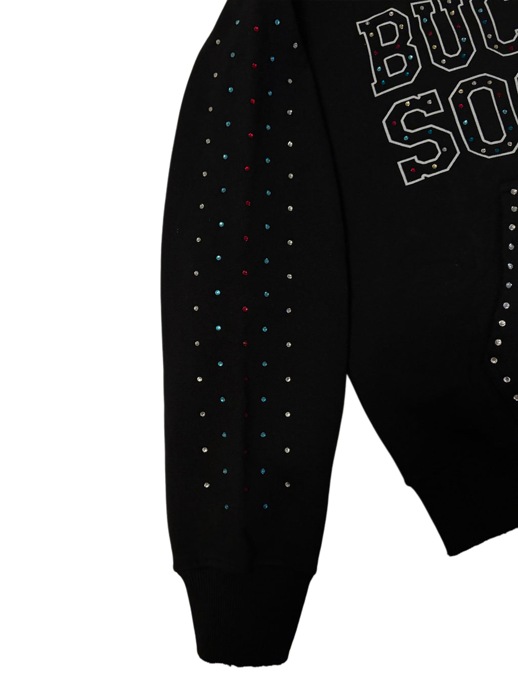 BLACK RHINESTONE HOODIE